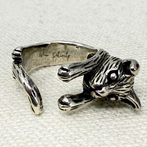 Wear Felicity Cat Wrap Ring Silver Tone Adjustable Animal Kitten